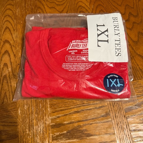 NEW Big Bud Press Burly Tee in Red Sz 1XL Relaxed Boxy Fit Unisex Heavy Cotton - Picture 11 of 12